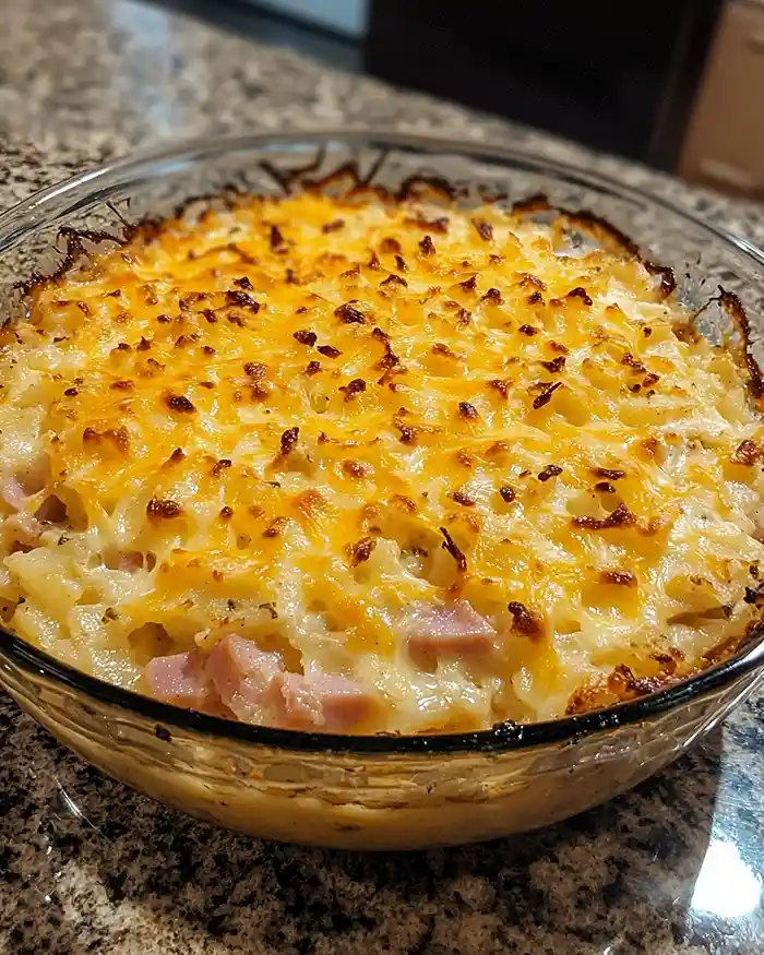 Cheesy French Onion Potato & Ham Bake Recipe