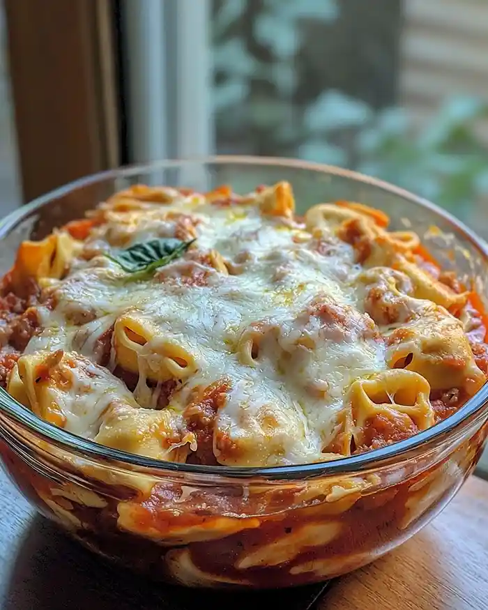 Cheesy Sausage Tortellini Bake Recipe