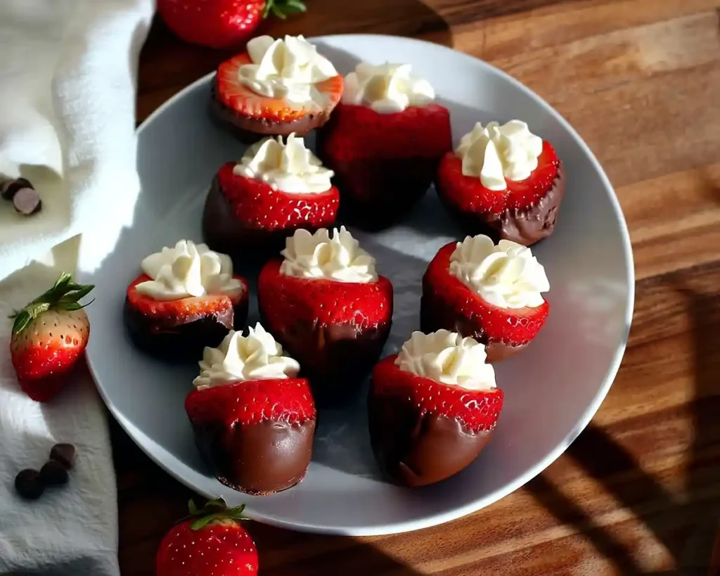 Chocolate-Covered Cheesecake Strawberries