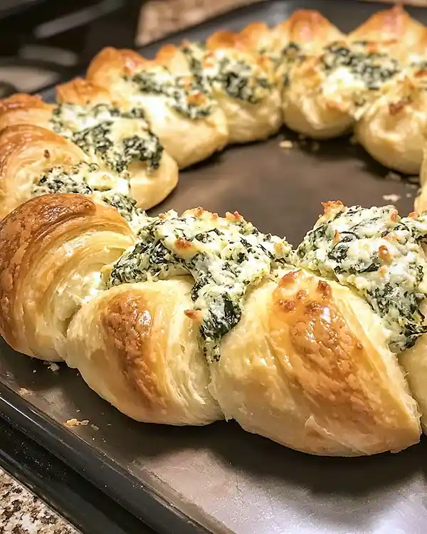 Spinach Dip Crescent Roll Wreath 6 Classic Spinach Dip Crescent Roll Wreath