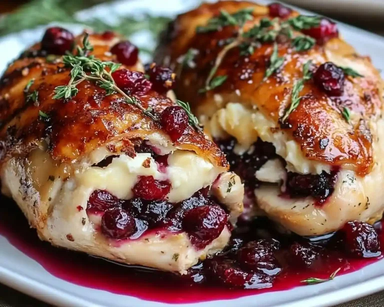 Cranberry Brie Stuffed Chicken