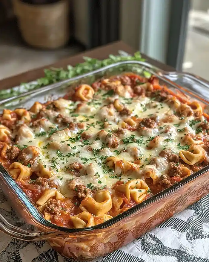 Creamy Sausage and Tortellini Dump Bake 2 Creamy Sausage and Tortellini Dump Bake Recipe