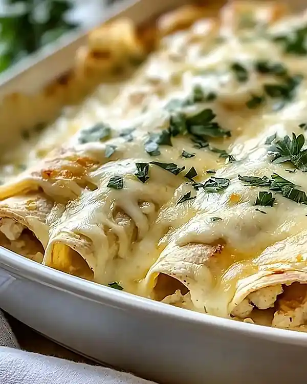 White Chicken Enchiladas with Creamy White Sauce 6 Creamy White Chicken Enchiladas Recipe