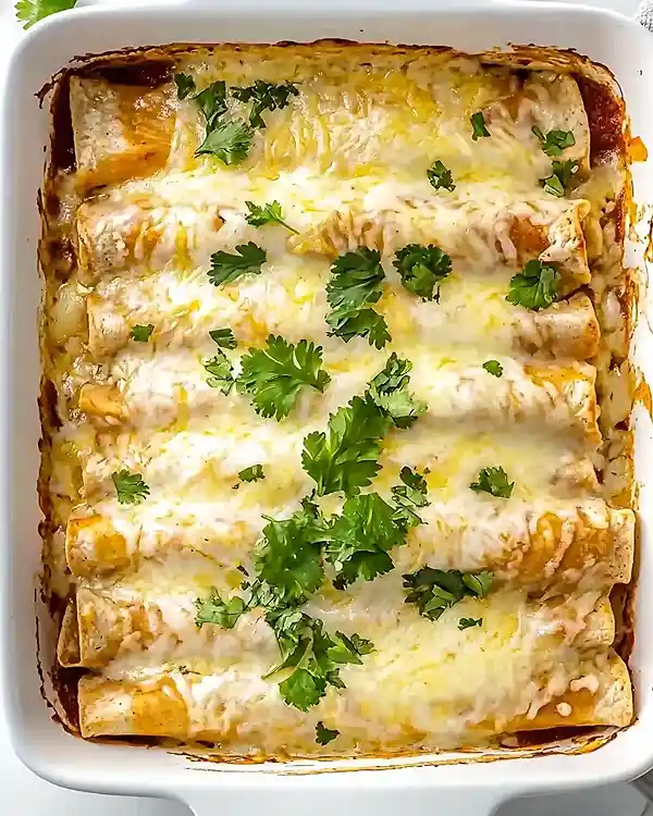 White Chicken Enchiladas with Creamy White Sauce 2 Creamy White Chicken Enchiladas