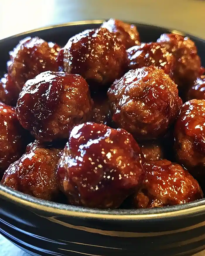 3-Ingredient Crockpot Cranberry BBQ Meatballs 7 Crockpot Cranberry BBQ Meatballs recipe