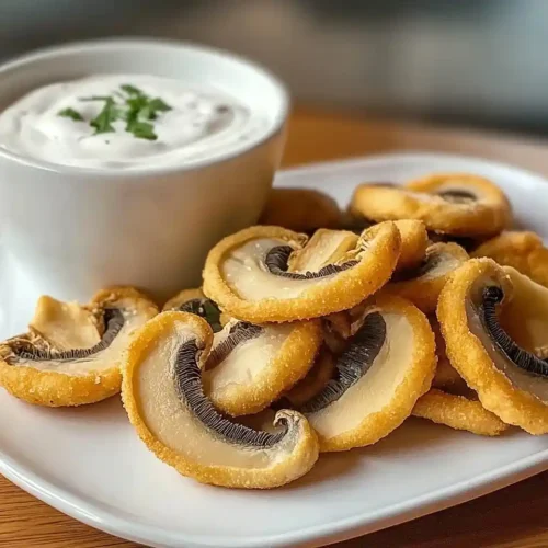 Fried Sliced Mushrooms with Ranch 3 Fried Sliced Mushrooms with Ranch