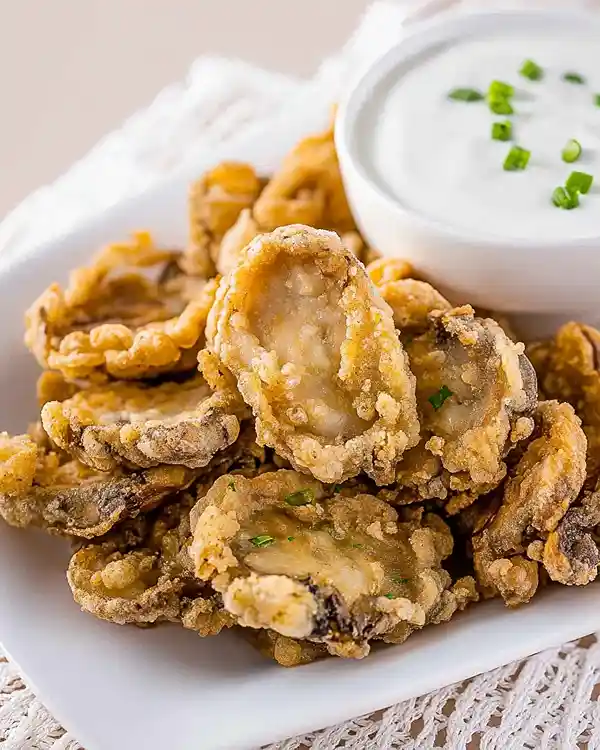 Fried Sliced Mushrooms with Ranch 6 Fried Sliced Mushrooms with Ranch Recipe