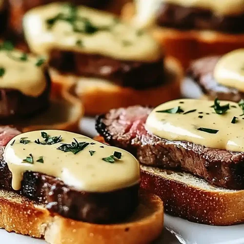 Grilled Beef Tenderloin Crostini With Béarnaise