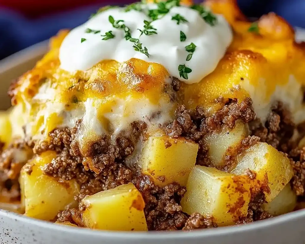 Ground Beef and Potatoes Casserole