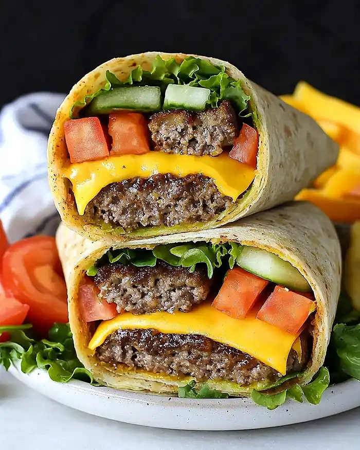 High Protein Ground Beef wrap