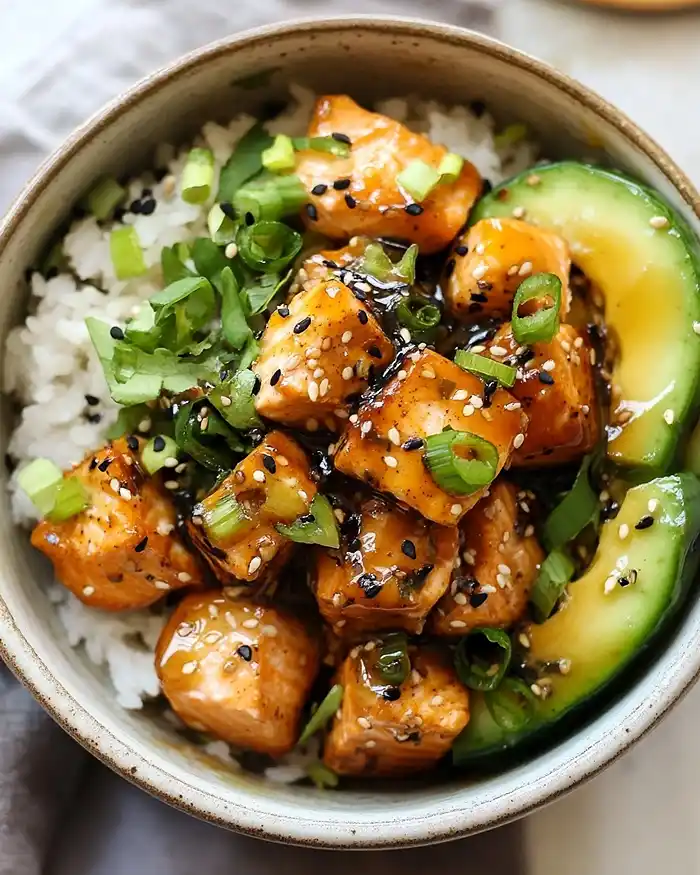 Honey Glazed Salmon Bowl Recipe 2 Honey Glazed Salmon Bowl