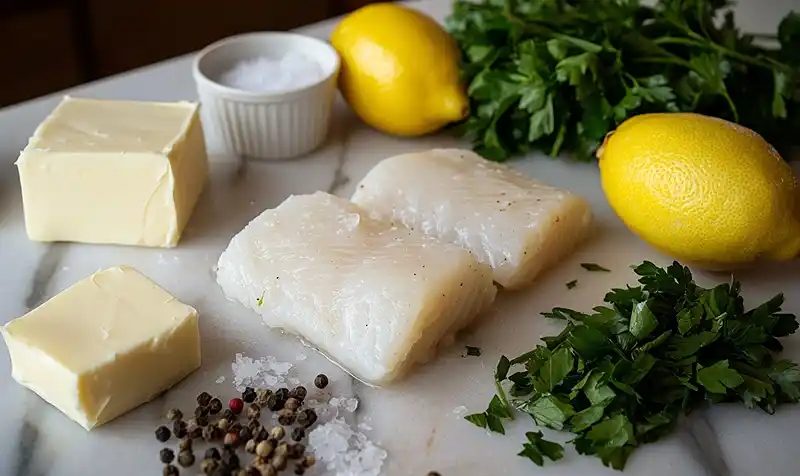 Ingredients for Garlic Butter Baked Cod