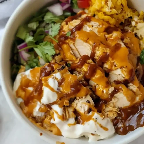 Macro Friendly BBQ Ranch Chicken Bowl