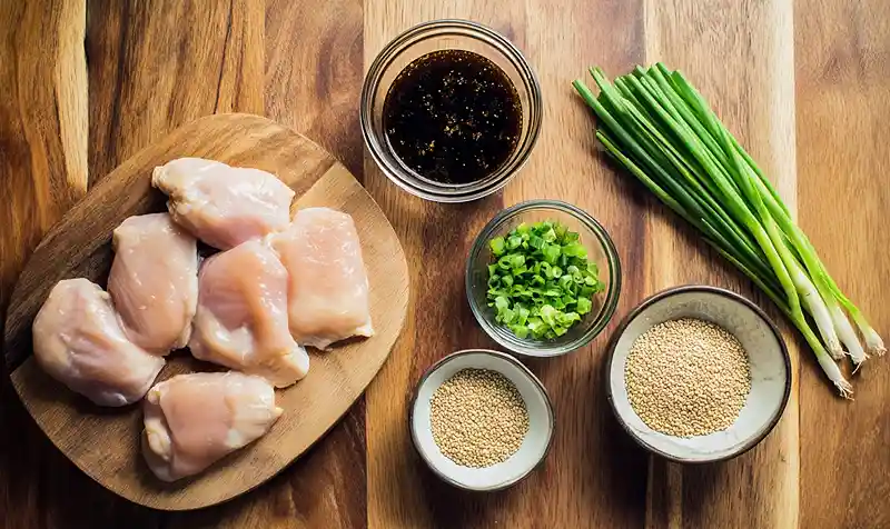 Main ingredients for Air Fryer Teriyaki Chicken