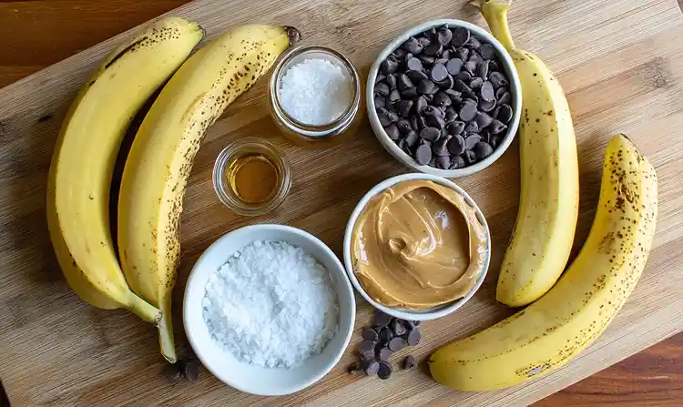 Main ingredients for Banana Chocolate Bars