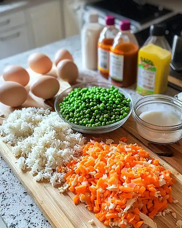 Delicious Chicken Fried Rice 4 Main ingredients for Chicken Fried Rice