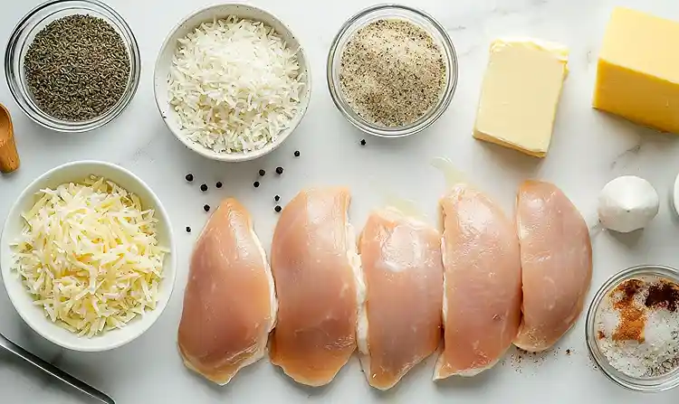Main ingredients for Chicken and Rice