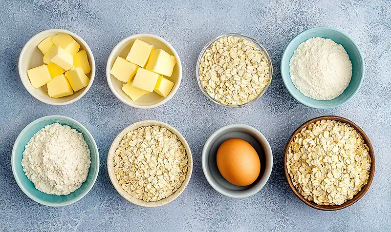 Main ingredients for Oatmeal Lace Cookies Recipe