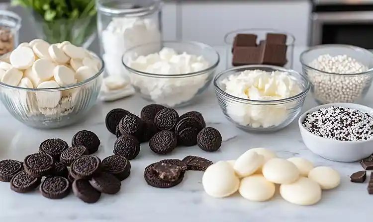 Main ingredients for Oreo cookies