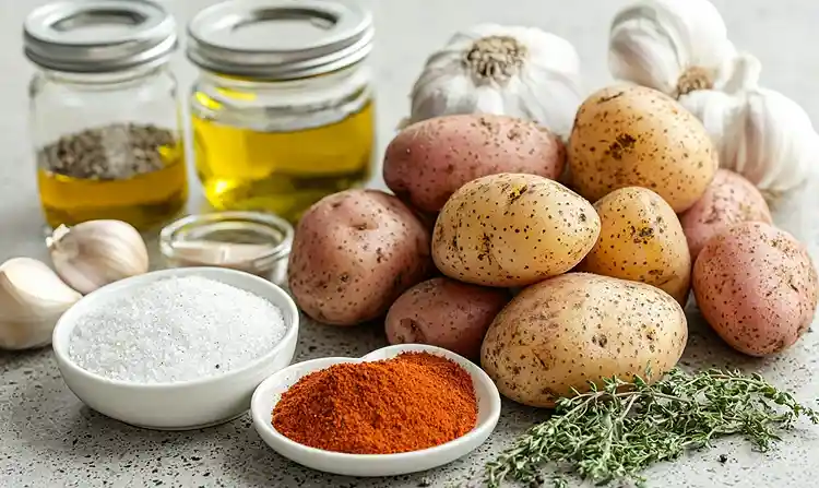 Main ingredie,ts for Air Fryer Heart-shaped Potatoes