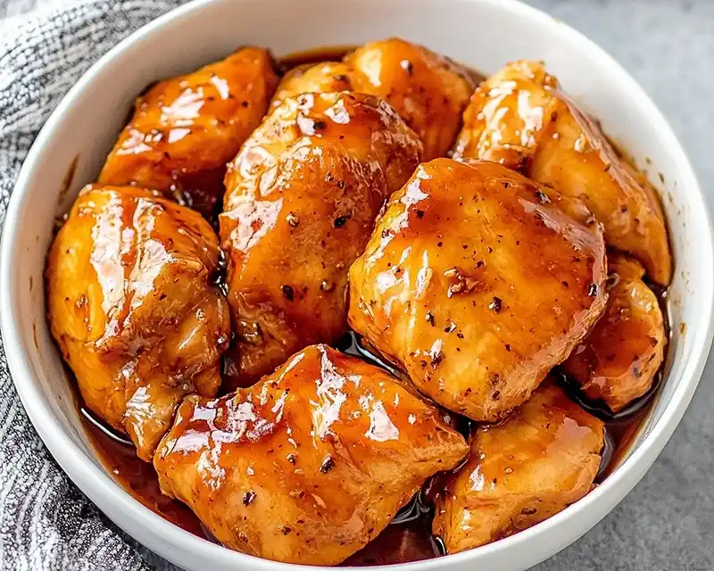 Marinate the chicken for Air Fryer Chicken Bites and Broccoli