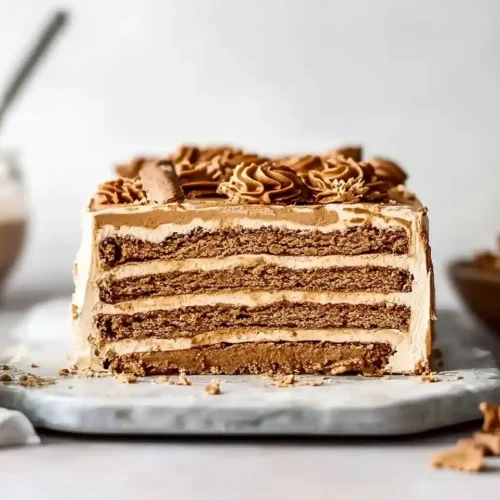 No-Bake Cookie Butter Icebox Cake