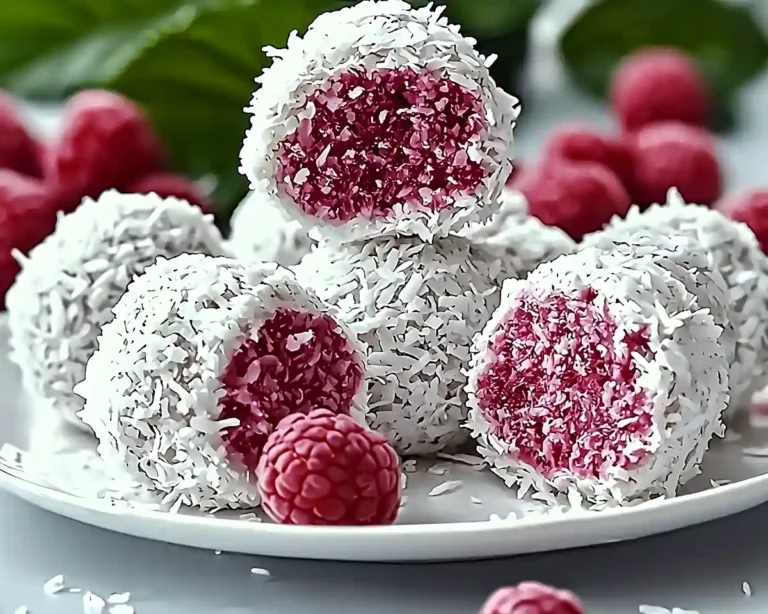 No-Bake Raspberry Coconut Balls