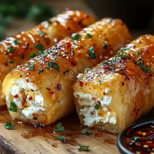 Oven Fried Feta Rolls with Chili Honey 3 Oven Fried Feta Rolls with Chili Honey