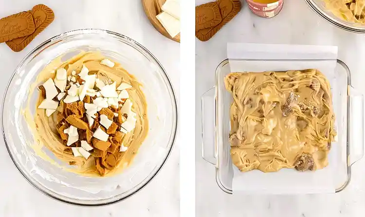Biscoff Blondies 4 Prepaing the recipe of Biscoff Blondies