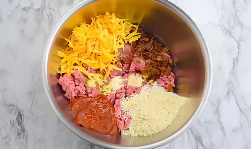 Preparing Air Fryer Loaded Mini Meatloaf