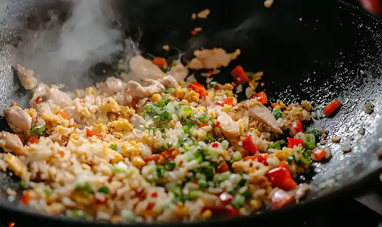 Chinese Chicken Fried Rice Recipe 5 Preparing Chinese Chicken Fried Rice