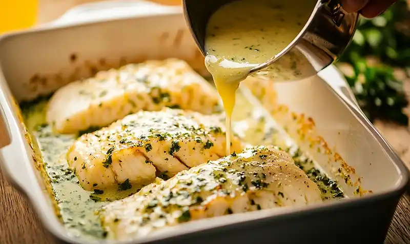 Preparing Garlic Butter Baked Cod