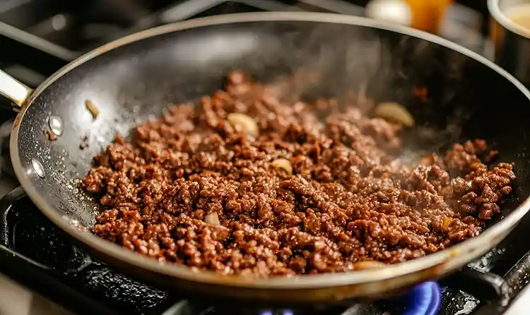 Korean Ground Beef Bowl 5 Preparing Ground Beef for korean bowl