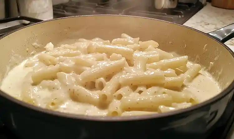 One Pot Creamy Garlic Pasta 5 Preparing One Pot Creamy Garlic Butter Pasta