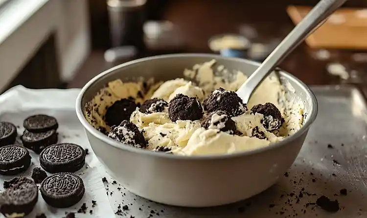 Preparing Oreo Balls