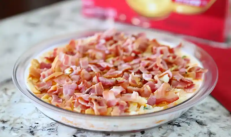 Preparing Pepper Jelly Cheese Dip