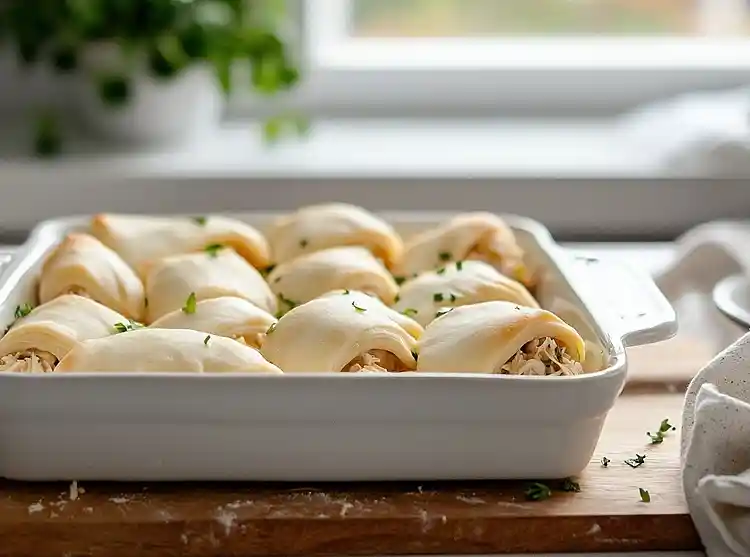 Cheesy Chicken Crescent Bake 5 Preparing the Chicken Crescent Bake