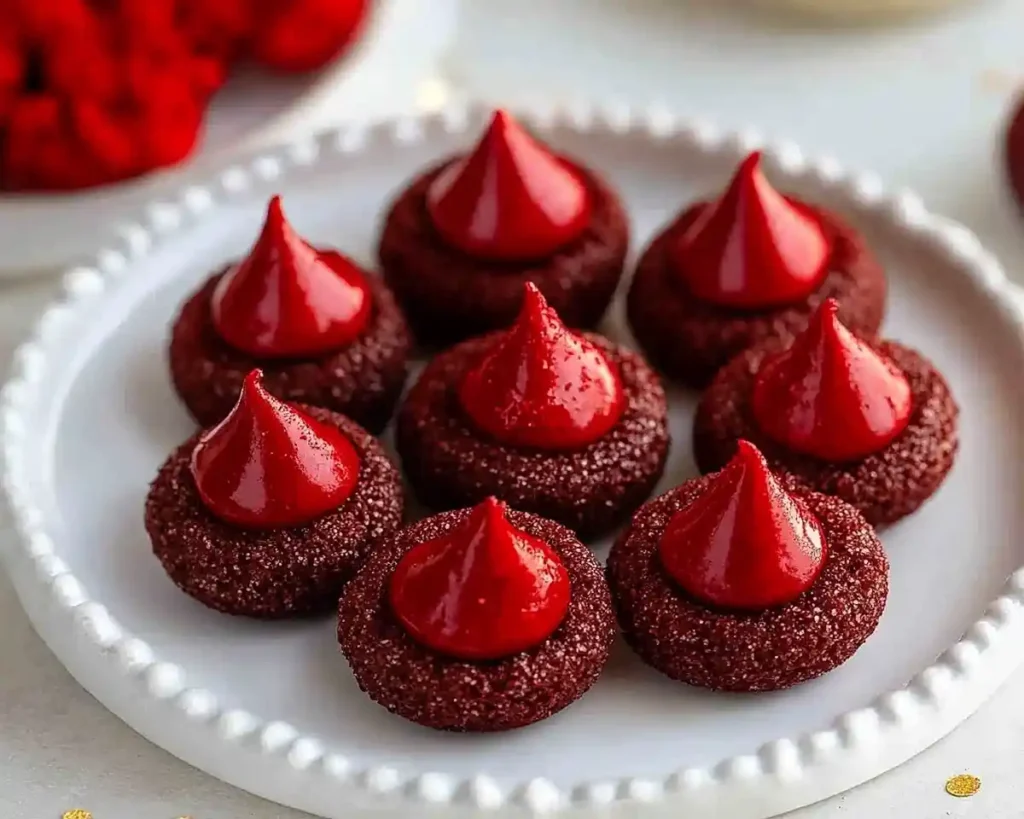 Red Velvet Blossoms Cookies