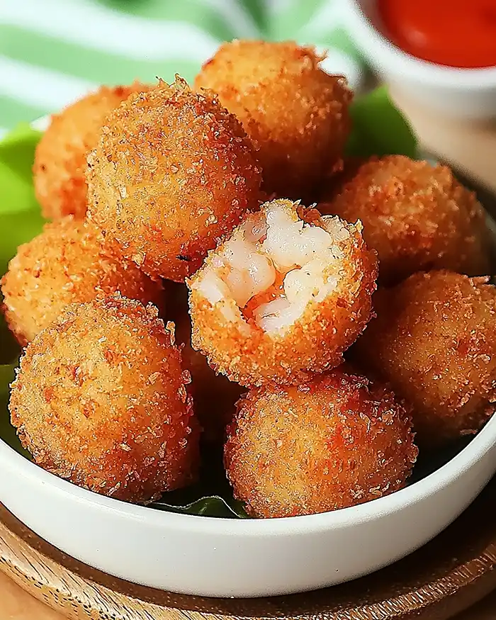 Crispy Shrimp Balls with Sweet Chili Sauce 6 Shrimp Balls with Sweet Chili Sauce