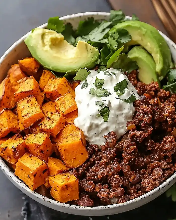 Spicy Sweet Potato Taco Bowls