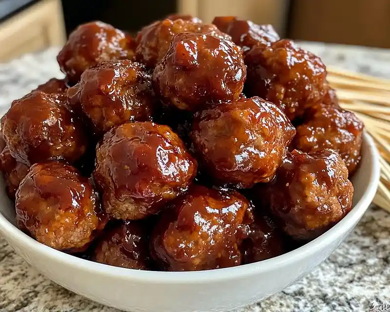 3-Ingredient Crockpot Cranberry BBQ Meatballs 6 Sweet 3-Ingredient Crockpot Cranberry BBQ Meatballs