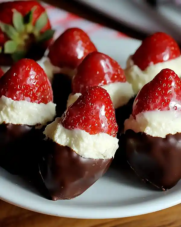 Sweet Chocolate-Covered Cheesecake Strawberries