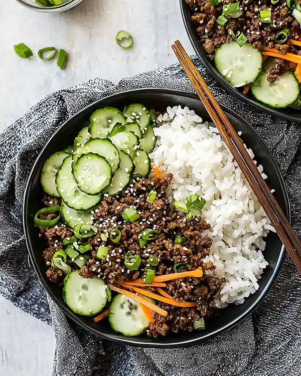 Korean Ground Beef Bowl 2 Sweet Korean Beef Bowl Recipe