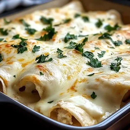 White Chicken Enchiladas with Creamy White Sauce 3 White Chicken Enchiladas with Creamy White Sauce