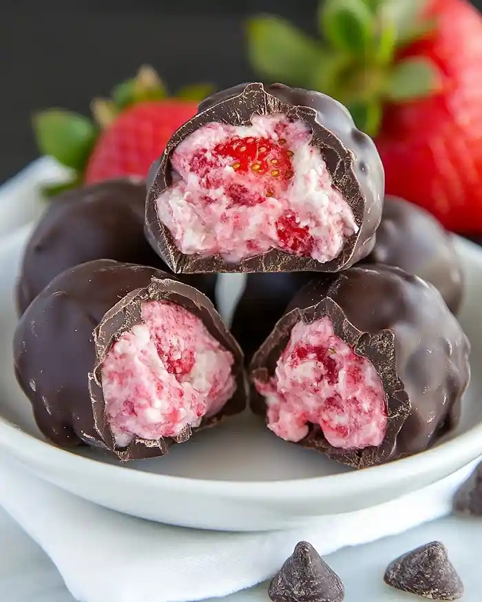 Choclate Strawberry Yougurt Bites 6 choclate strawberry Recipe