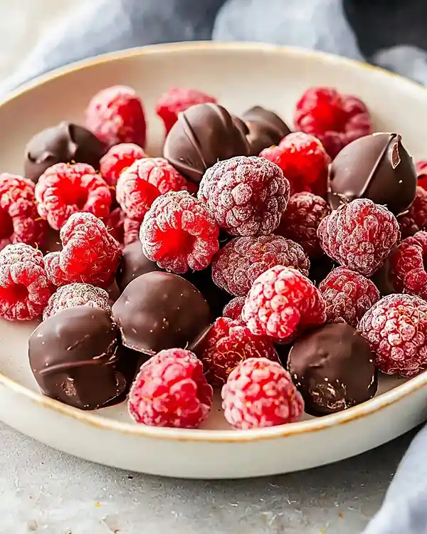 Chocolate Covered Raspberries 2 creamy white chocolate for Chocolate Covered Raspberries