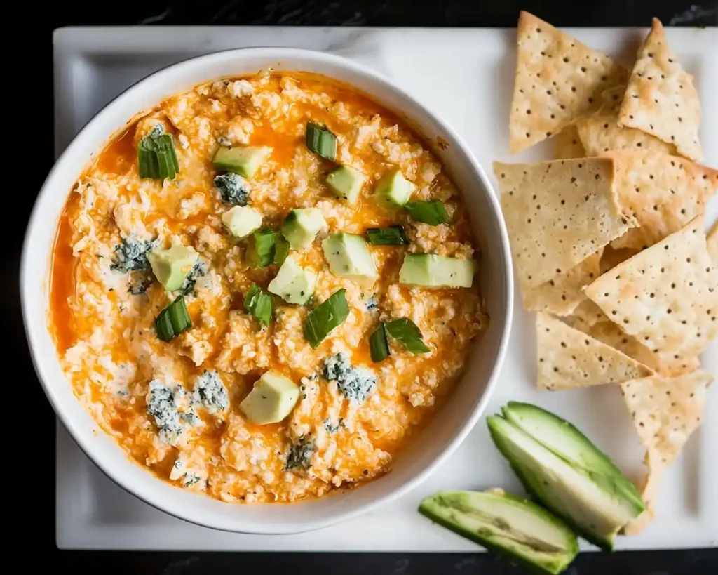 Buffalo Cottage Cheese Dip