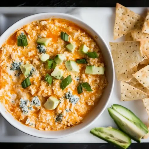 Buffalo Cottage Cheese Dip