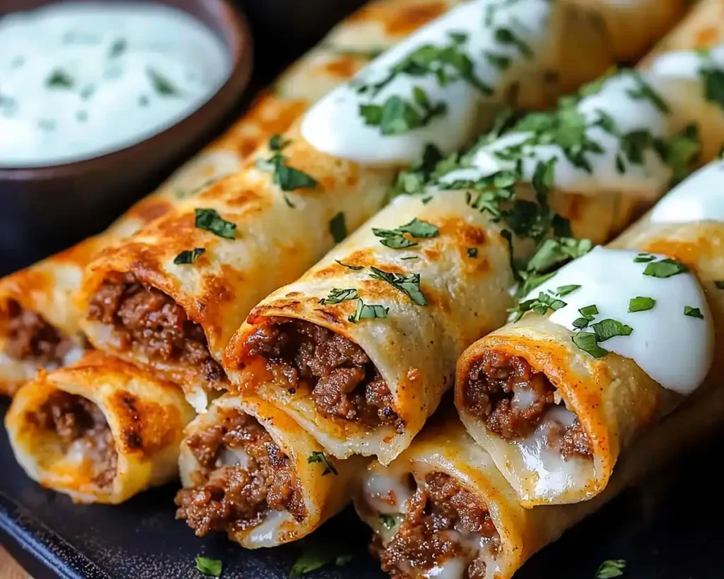 Cheesy Beef Taquitos
