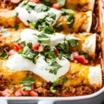 Cheesy Ground Beef Enchiladas